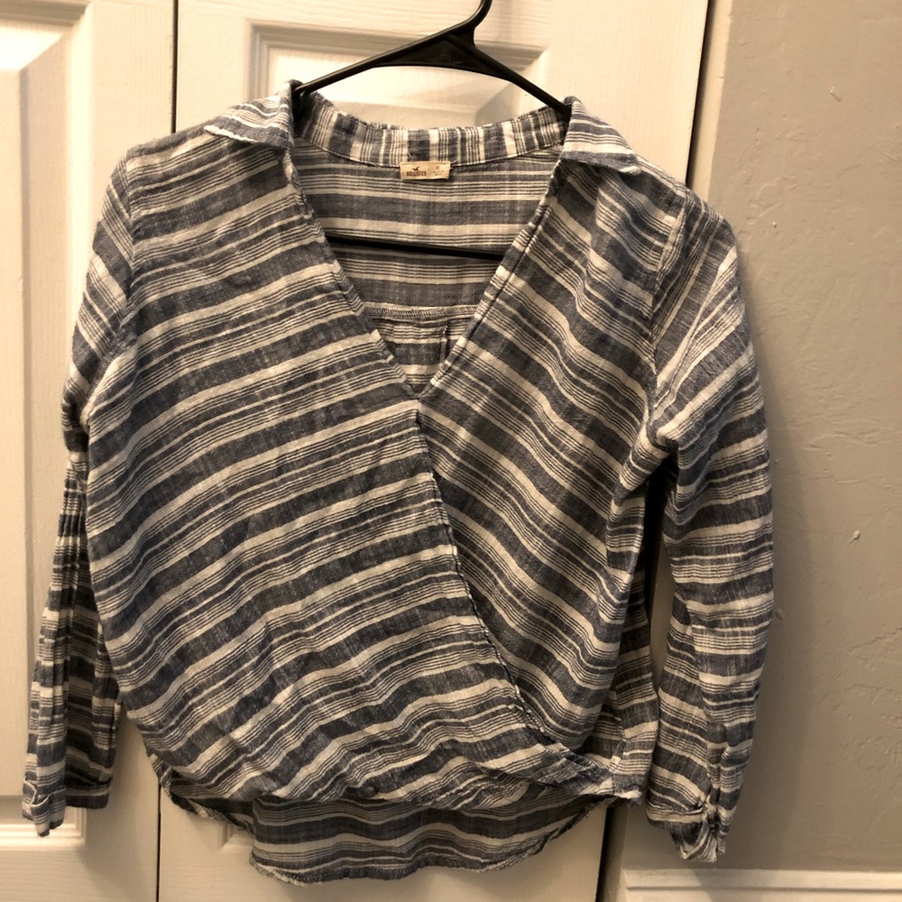Hollister wrap top 3/4 sleeve